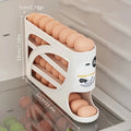 Groomivo Rolling Egg Organizer – 24-Egg Capacity, Rolls to the Front