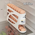 Groomivo Rolling Egg Organizer – 24-Egg Capacity, Rolls to the Front